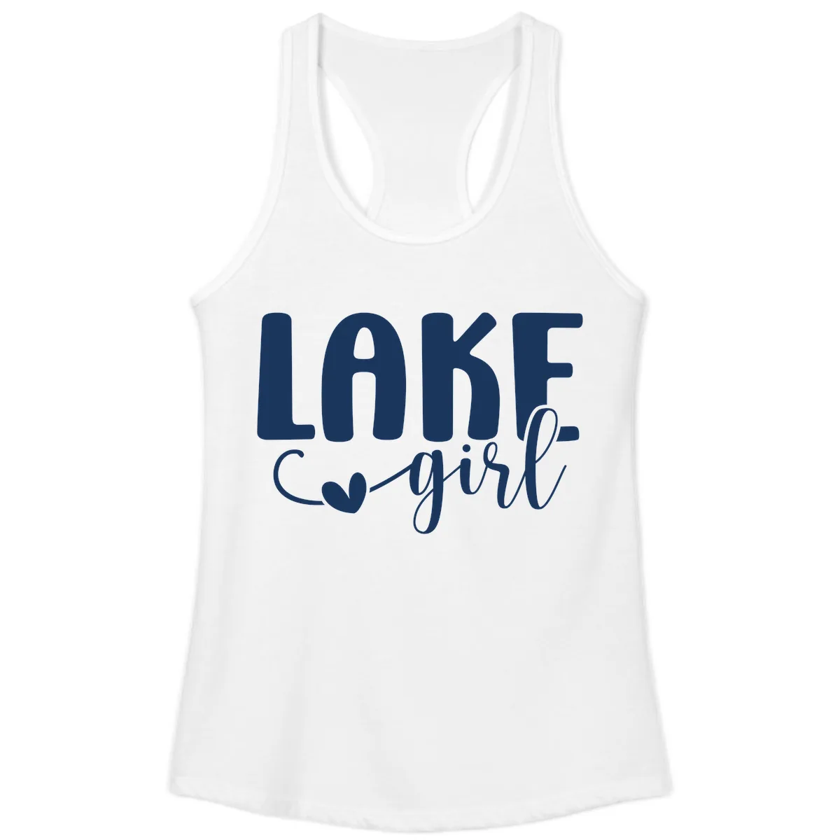 Lake Girl Lifestyle Design Ladies Tank in White