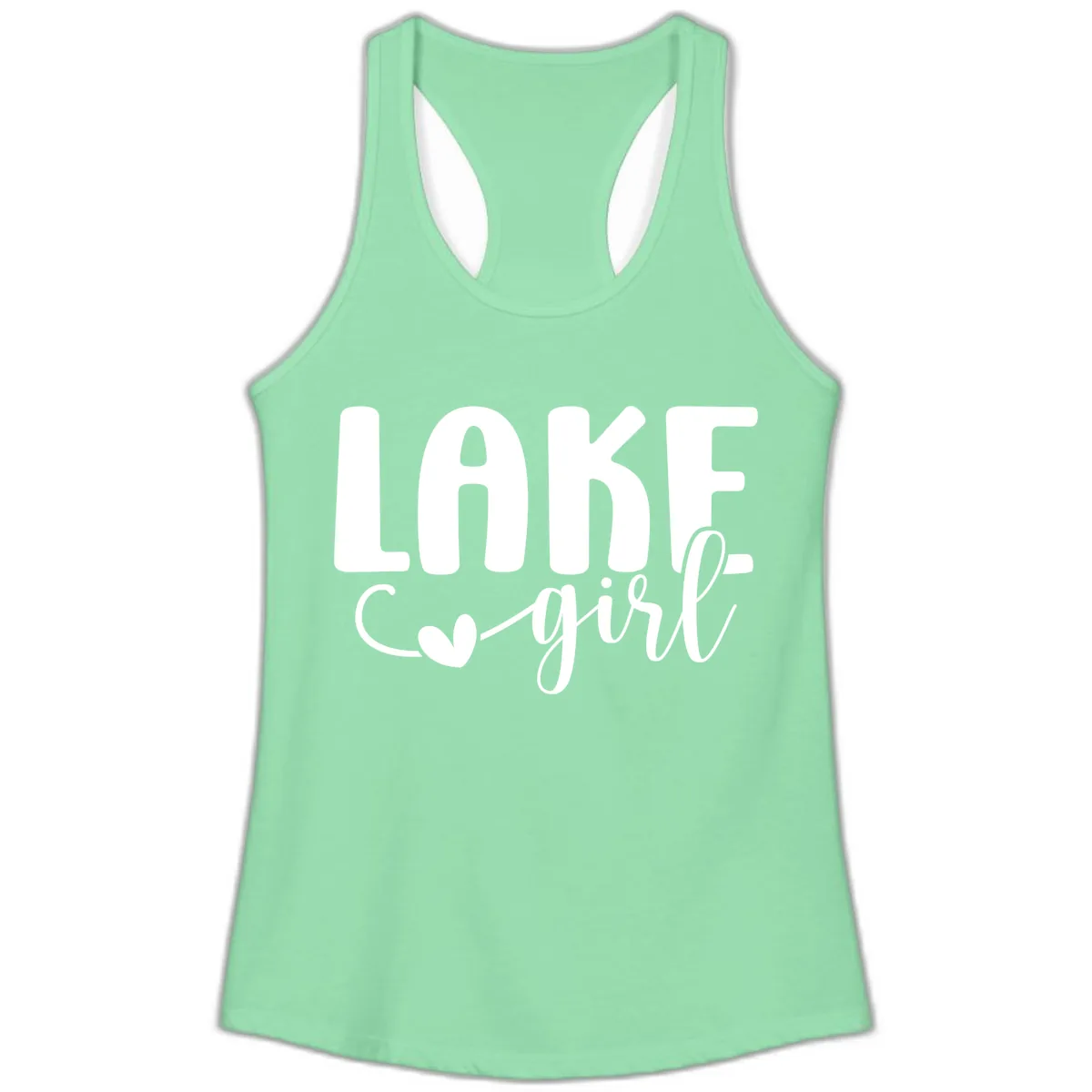 Lake Girl Lifestyle Design Ladies Tank in Solid Mint