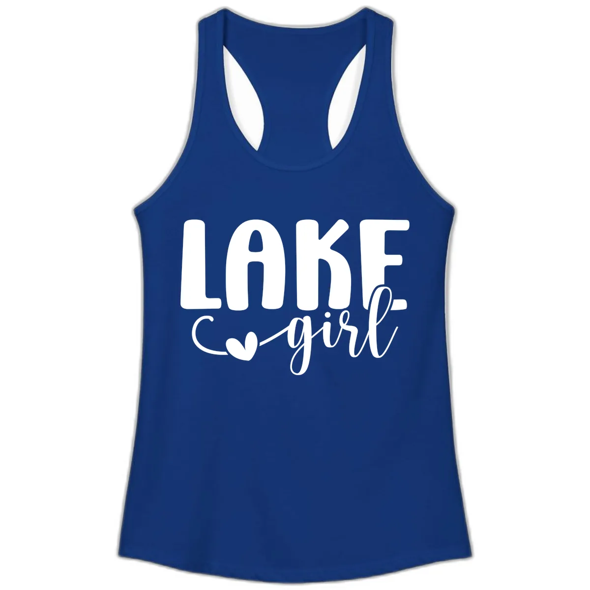 Lake Girl Lifestyle Design Ladies Tank in Solid Royal
