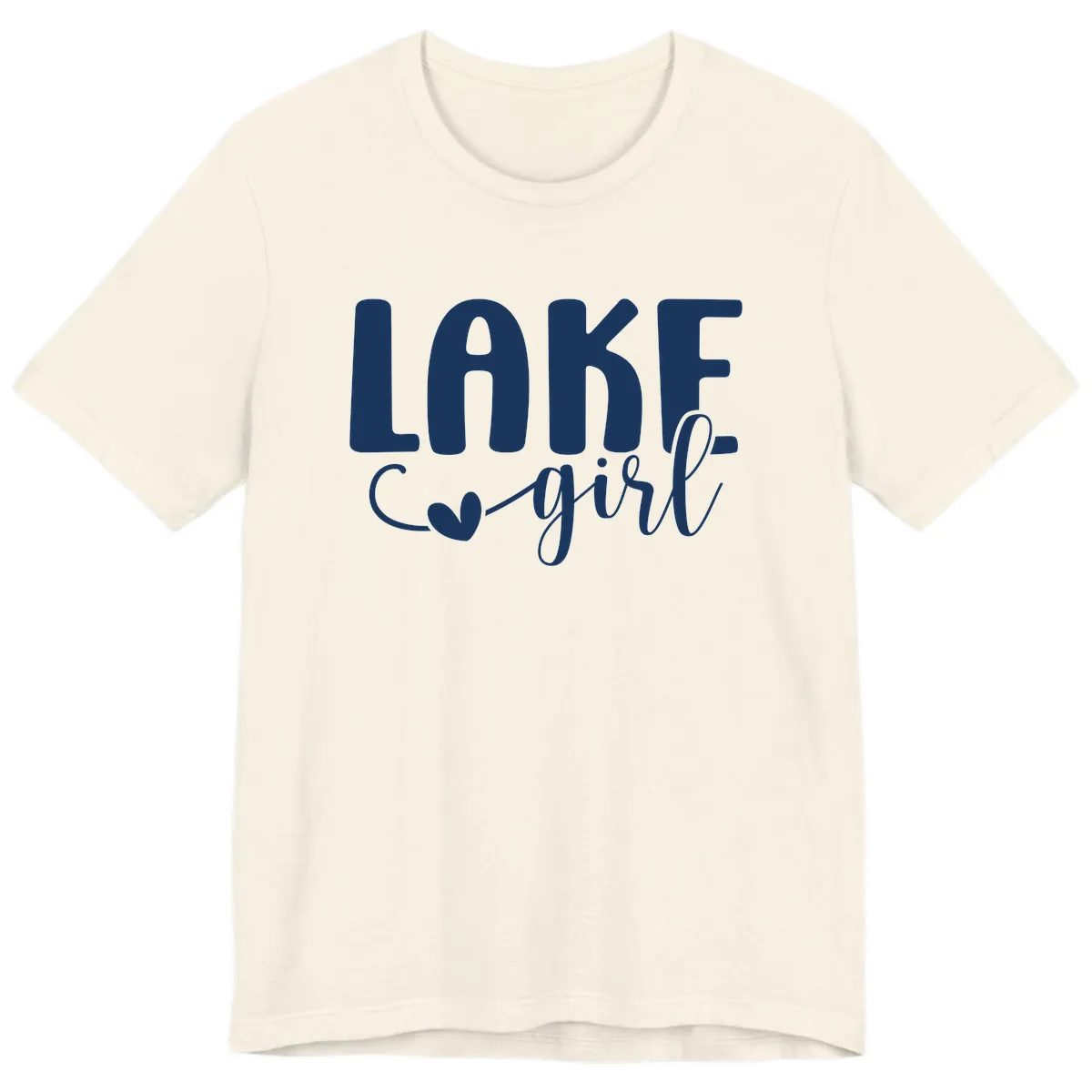Lake Girl Lifestyle Design Premium T-Shirt in Natural