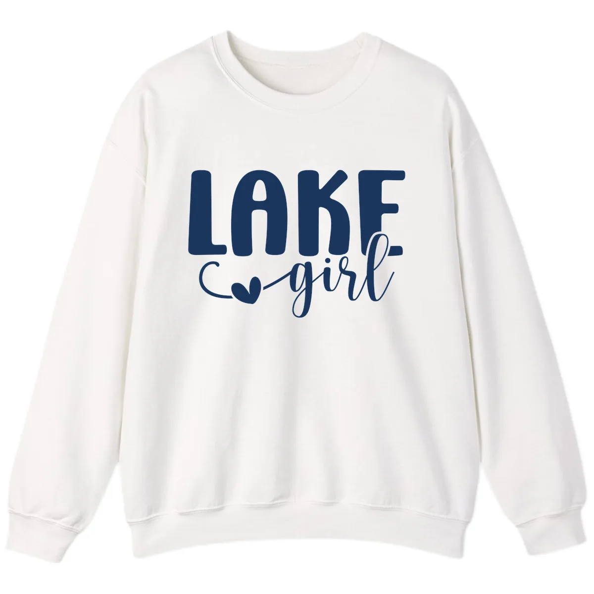 Lake Girl Lifestyle Design Sweatshirt in White
