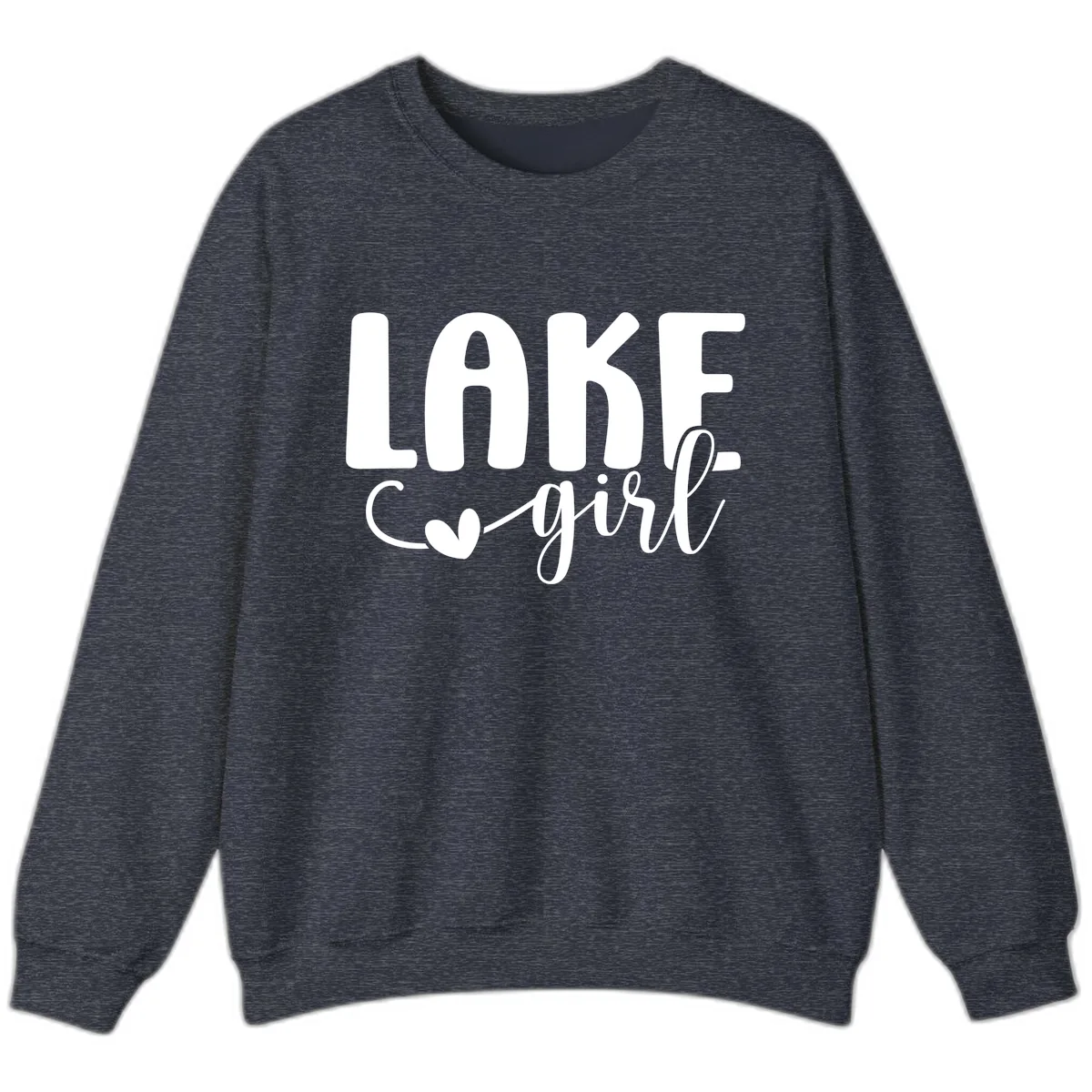 Lake Girl Lifestyle Design Sweatshirt in Heather Sport Dark Navy