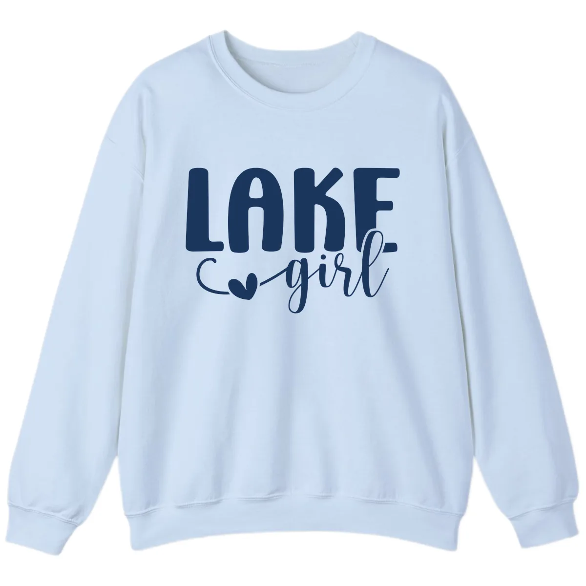 Lake Girl Lifestyle Design Sweatshirt in Light Blue