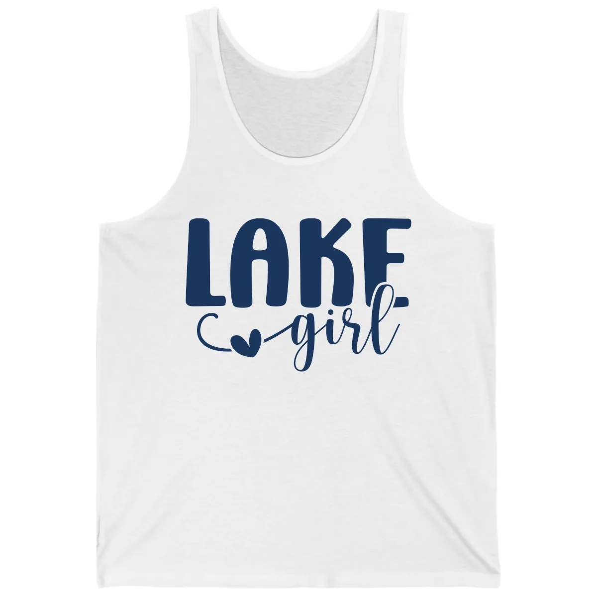 Lake Girl Lifestyle Design Tank in White