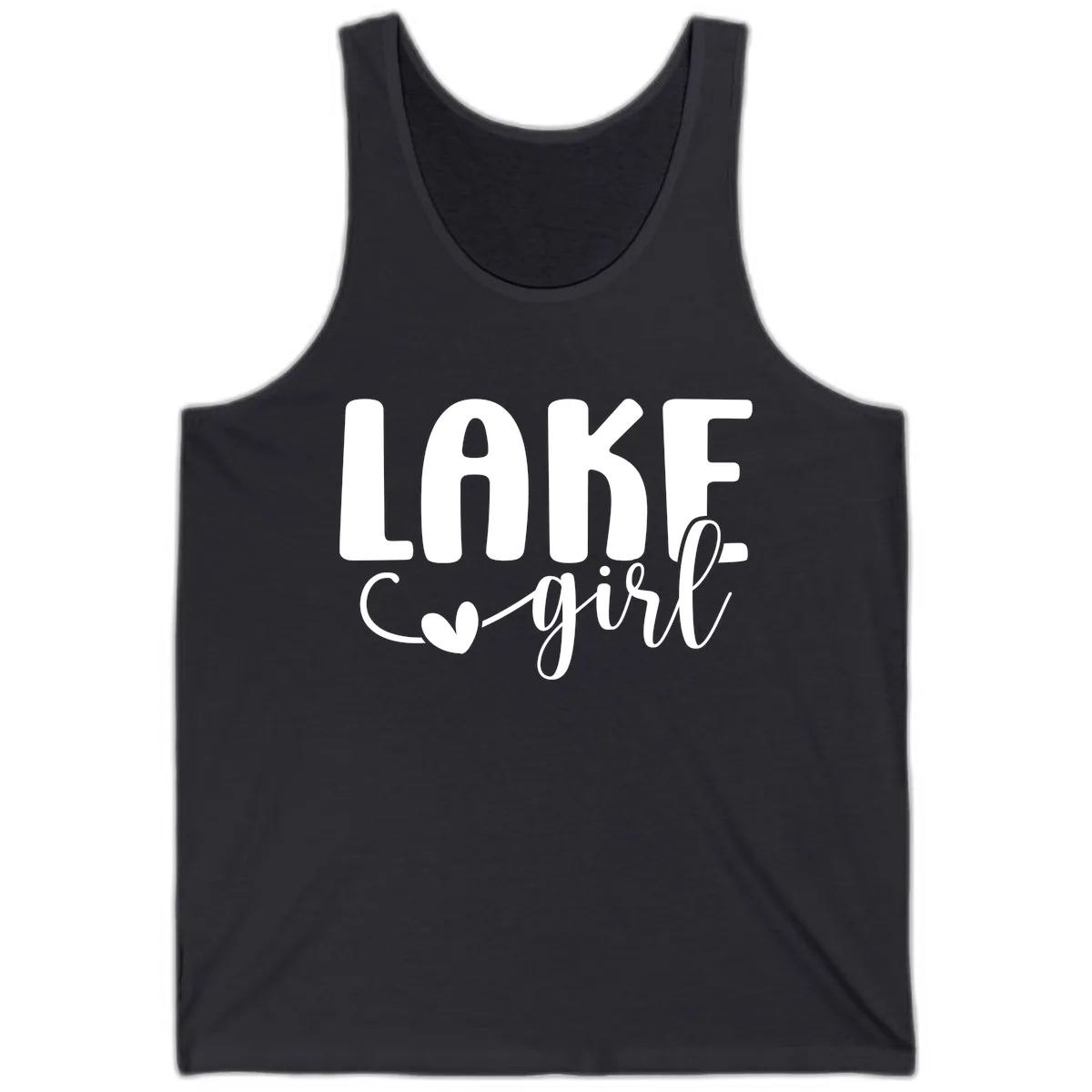 Lake Girl Lifestyle Design Tank in Dark Grey