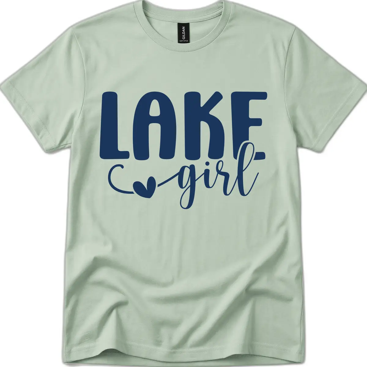 Lake Girl Lifestyle Design T-Shirt in Sage