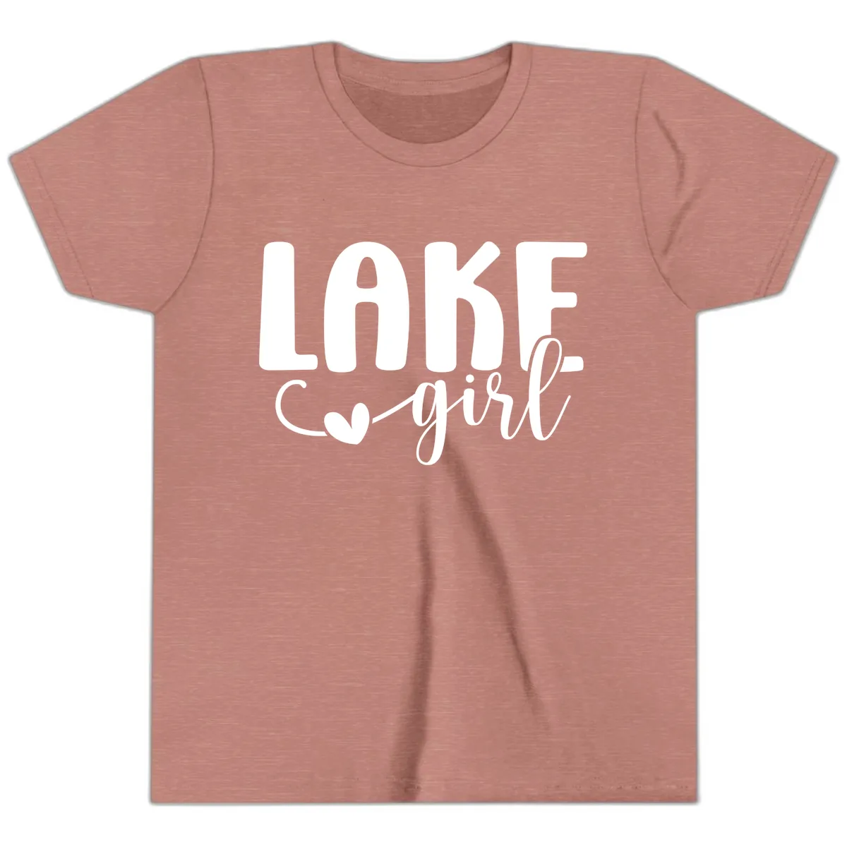 Lake Girl Lifestyle Design Youth T-Shirt in Heather Mauve