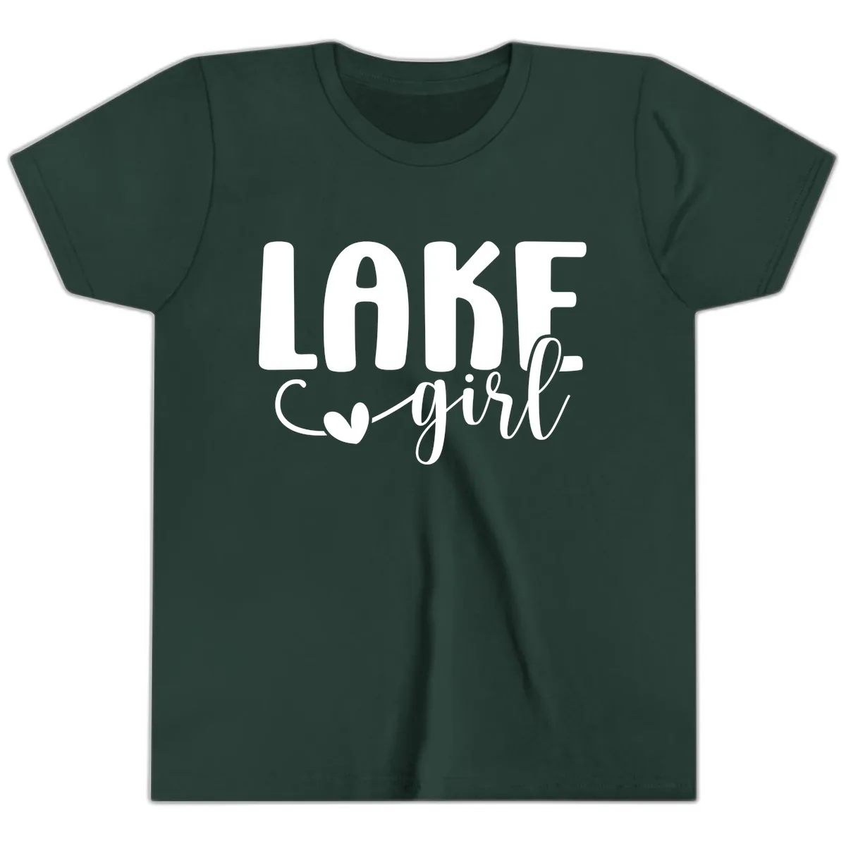 Lake Girl Lifestyle Design Youth T-Shirt in Forest