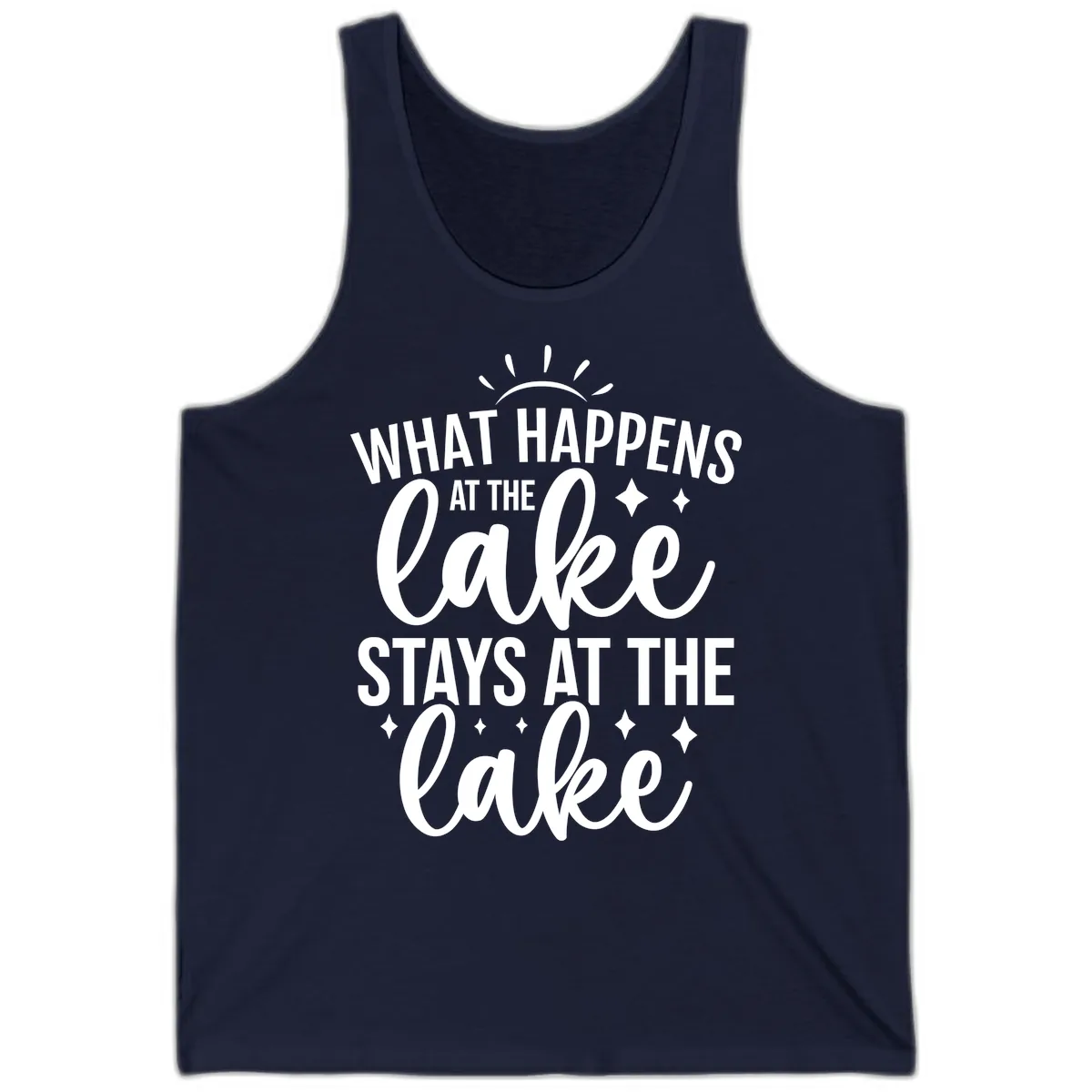 What Happens At The Lake Stays At The Lake Tank in Navy