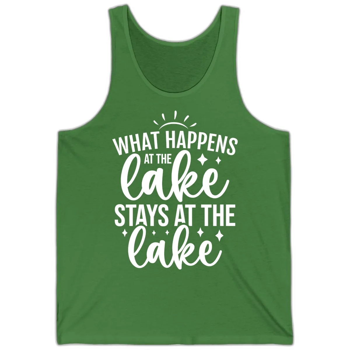 What Happens At The Lake Stays At The Lake Tank in Leaf