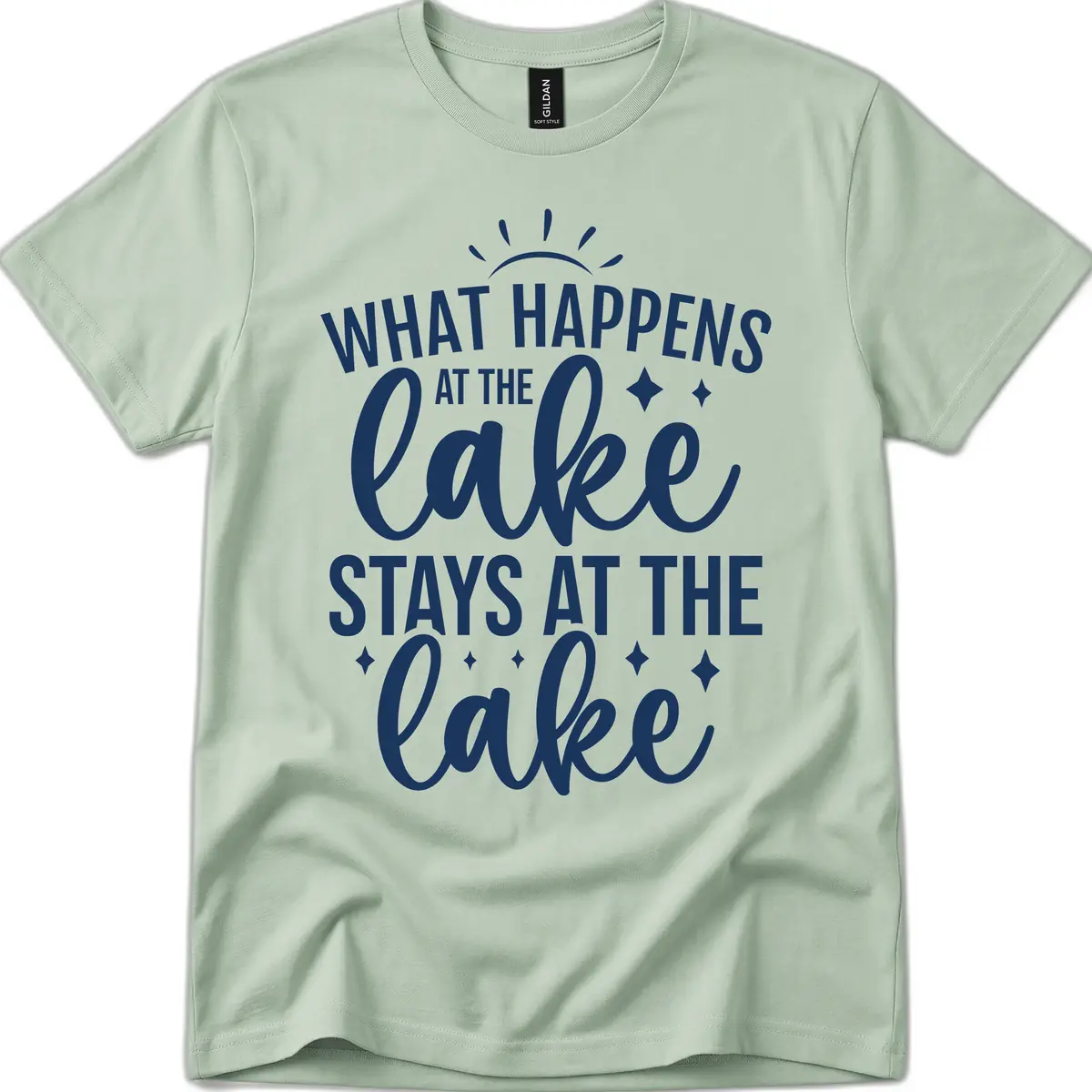 What Happens At The Lake Stays At The Lake T-Shirt in Sage