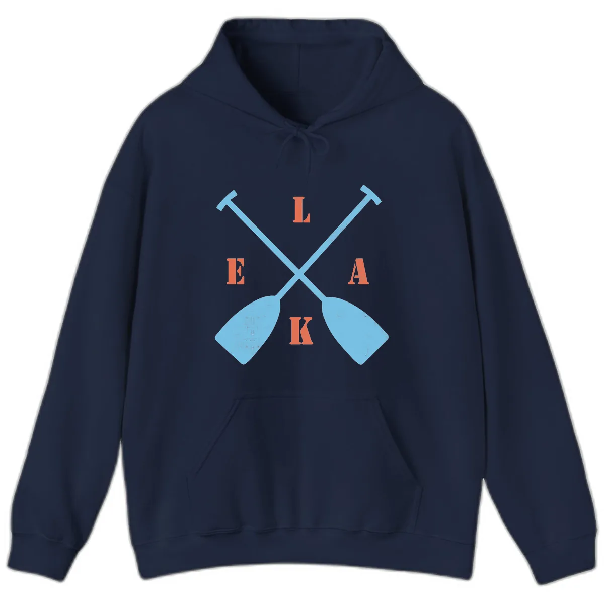 Lake Life Kayak Paddles Hoodie in Navy
