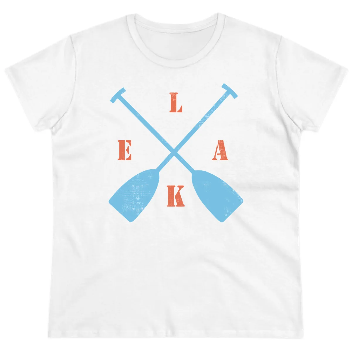 Lake Life Kayak Paddles Ladies Tee in White