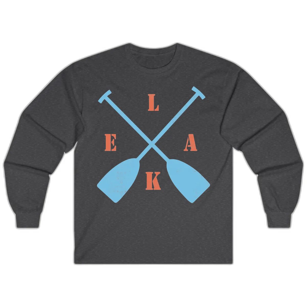 Lake Life Kayak Paddles Long Sleeve in Dark Heather