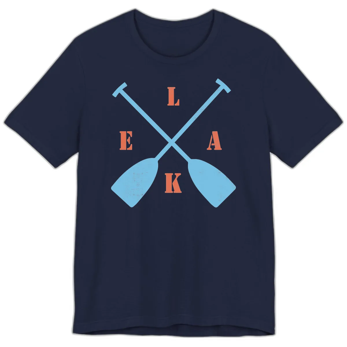 Lake Life Kayak Paddles Premium T-Shirt in Navy