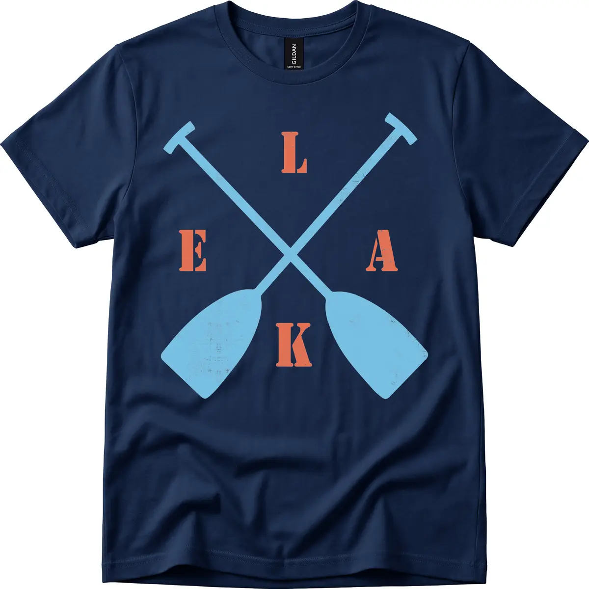 Lake Life Kayak Paddles T-Shirt in Navy