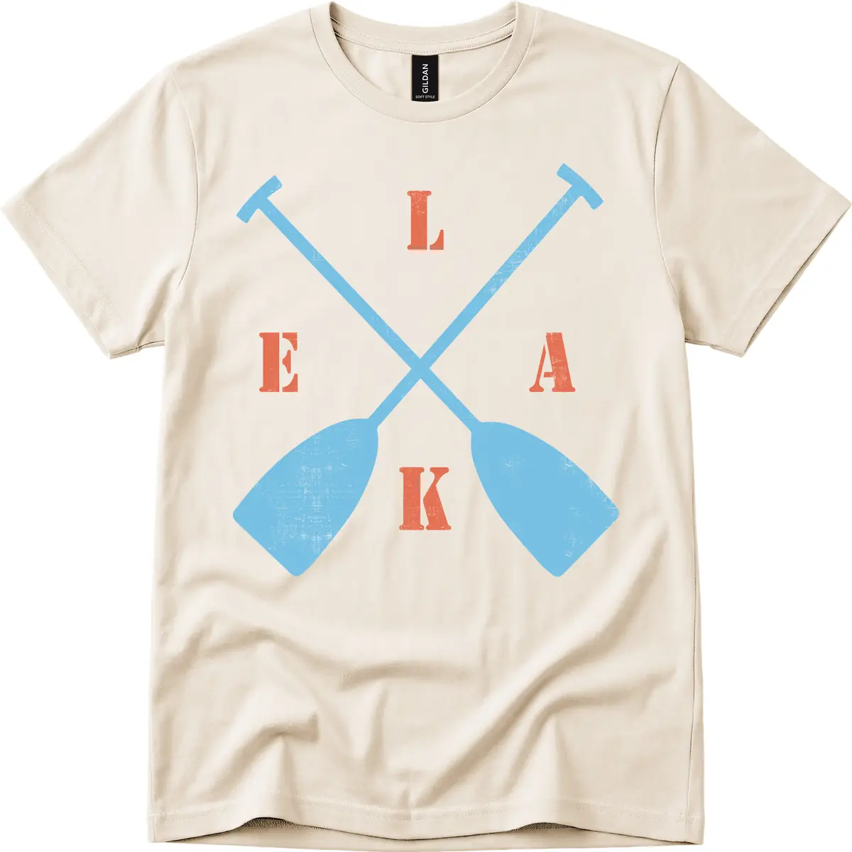 Lake Life Kayak Paddles T-Shirt in Natural