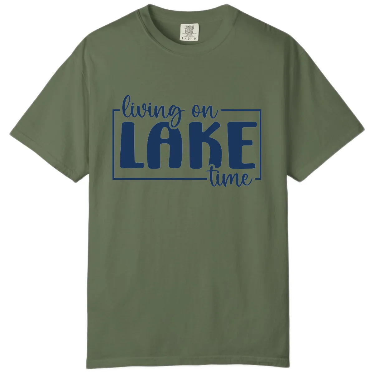 Living On Lake Time Typography Comfort Color in Sage