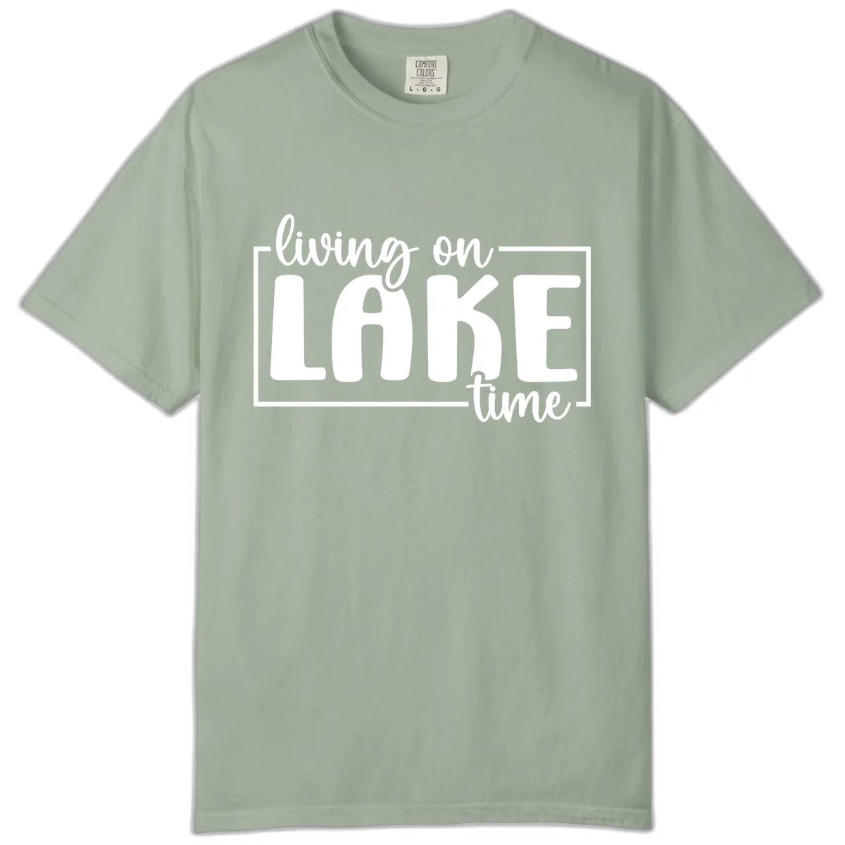 Living On Lake Time Typography Comfort Color in Bay