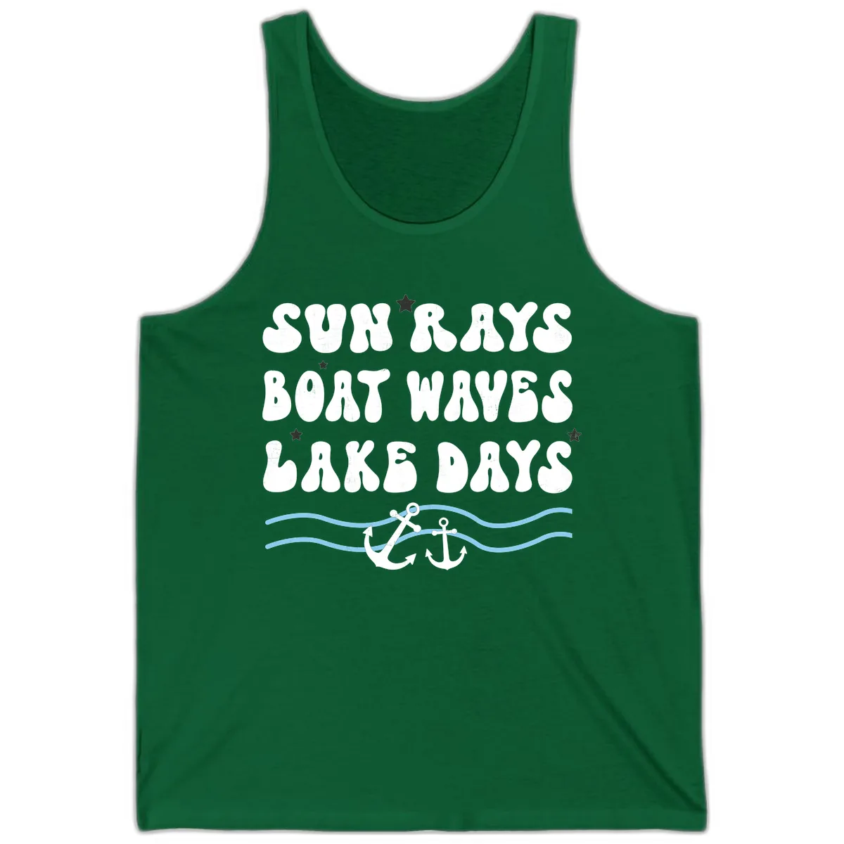 Sun Rays Boat Waves Lake Days Tank in Kelly