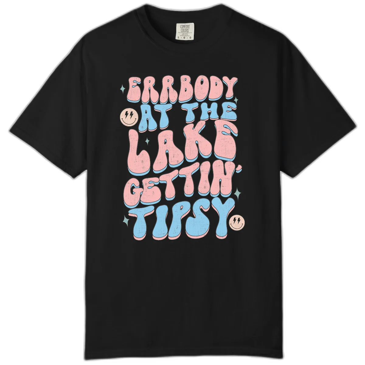 Everybody Gettin Tipsy At The Lake Comfort Color in Black