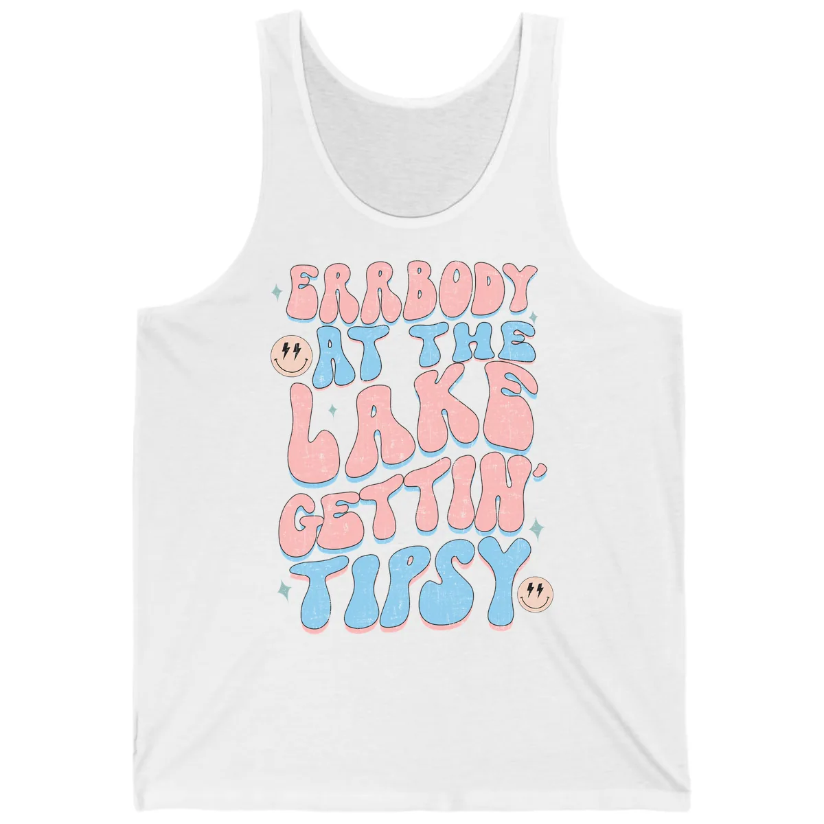 Everybody Gettin Tipsy At The Lake Tank in White