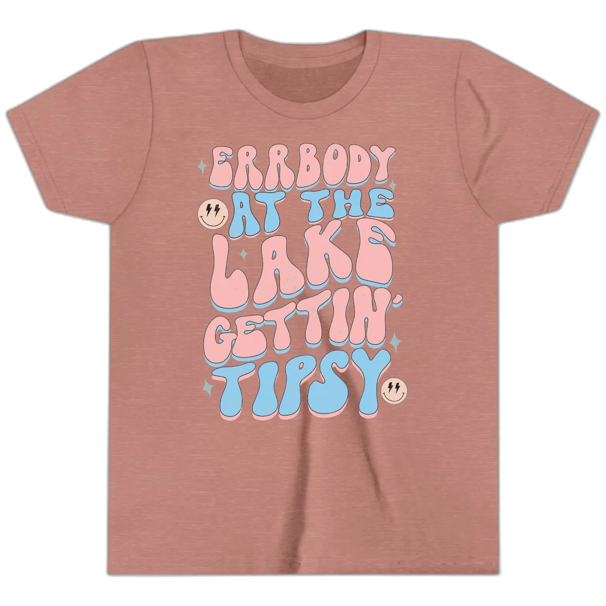 Everybody Gettin Tipsy At The Lake Youth T-Shirt in Heather Mauve