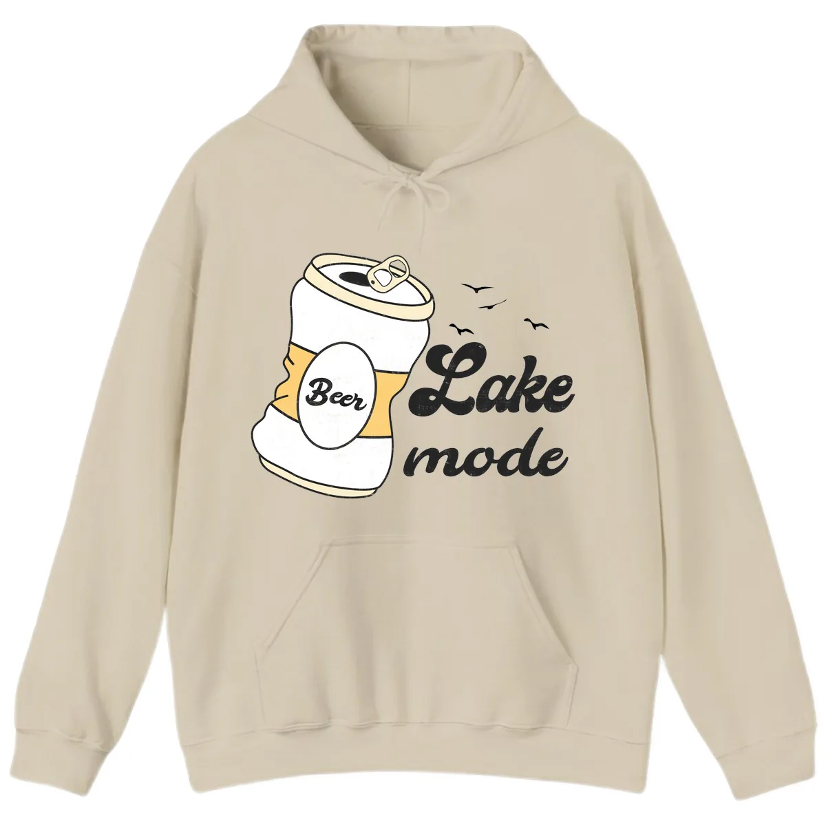 Lake Mode Crushed Beer Can Hoodie in Sand