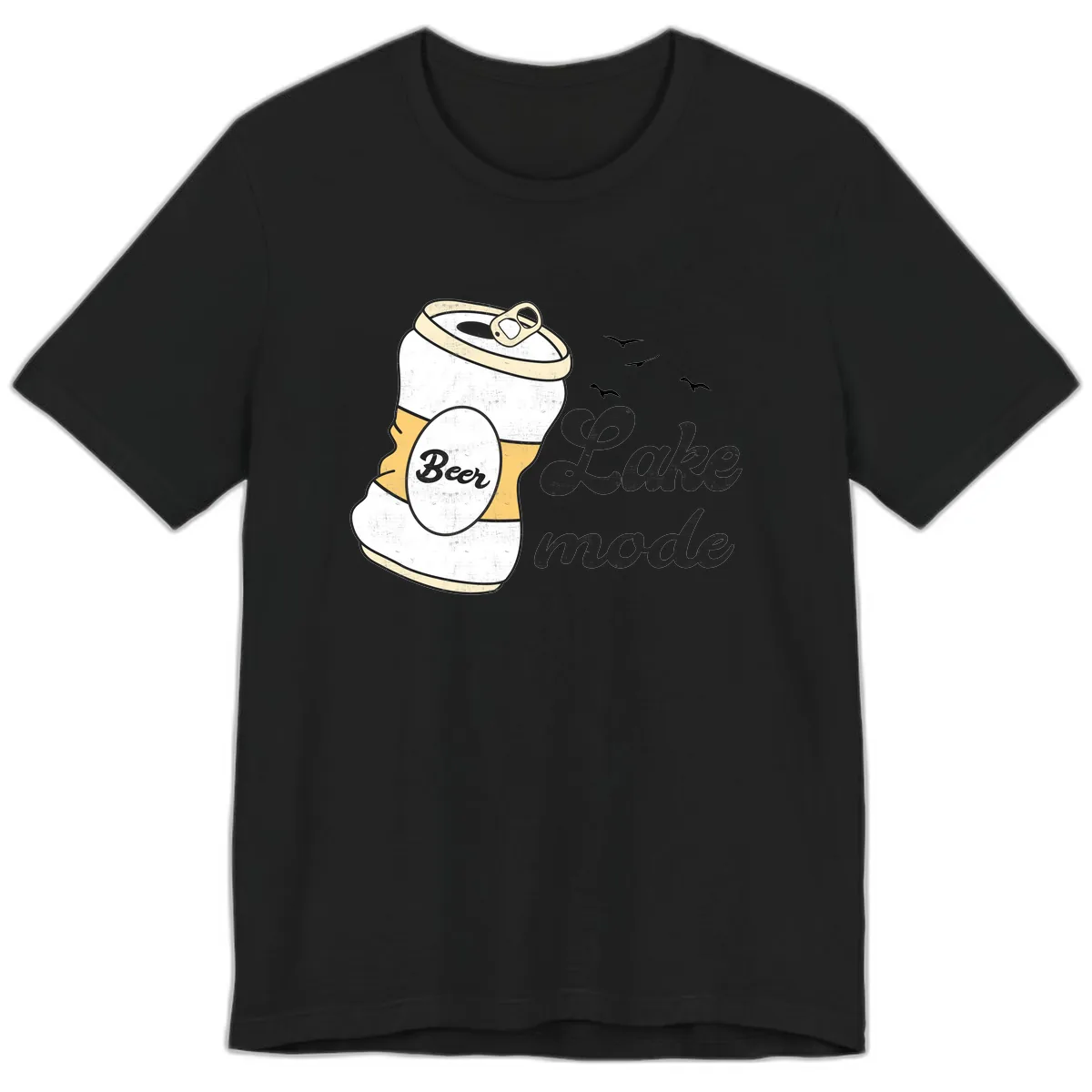 Lake Mode Crushed Beer Can Premium T-Shirt in Black