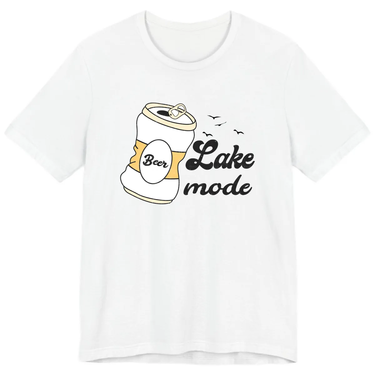 Lake Mode Crushed Beer Can Premium T-Shirt in White