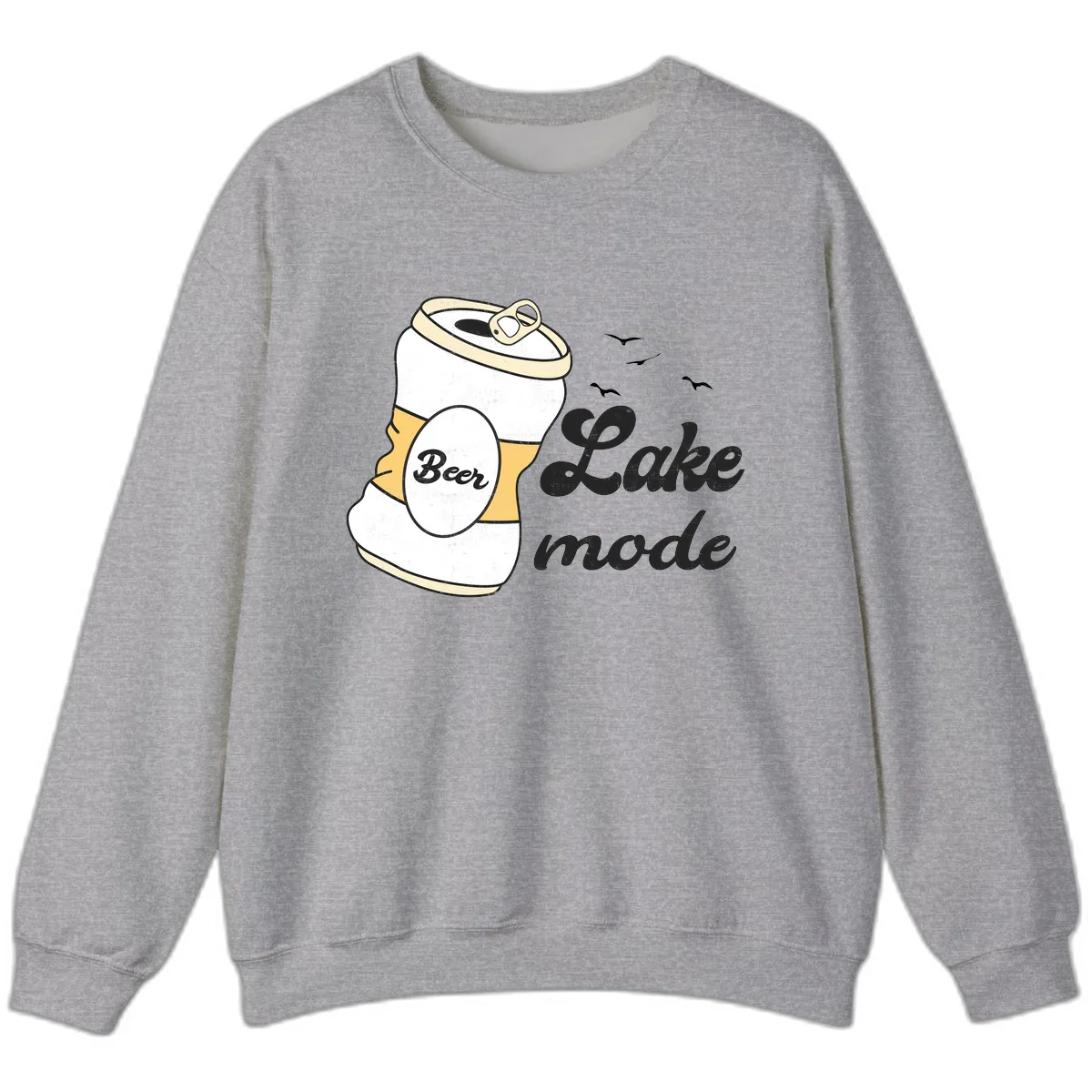Lake Mode Crushed Beer Can Sweatshirt in Sport Grey