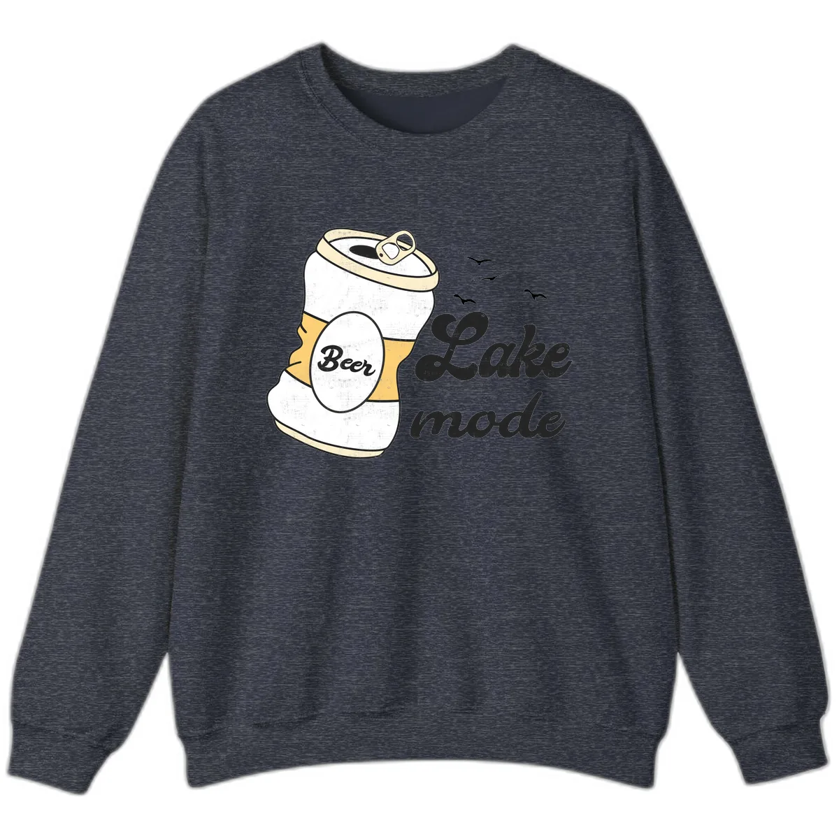 Lake Mode Crushed Beer Can Sweatshirt in Heather Sport Dark Navy