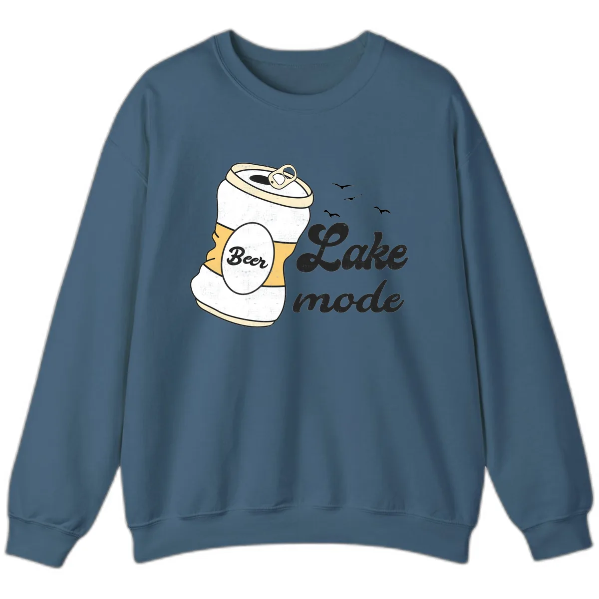 Lake Mode Crushed Beer Can Sweatshirt in Indigo Blue