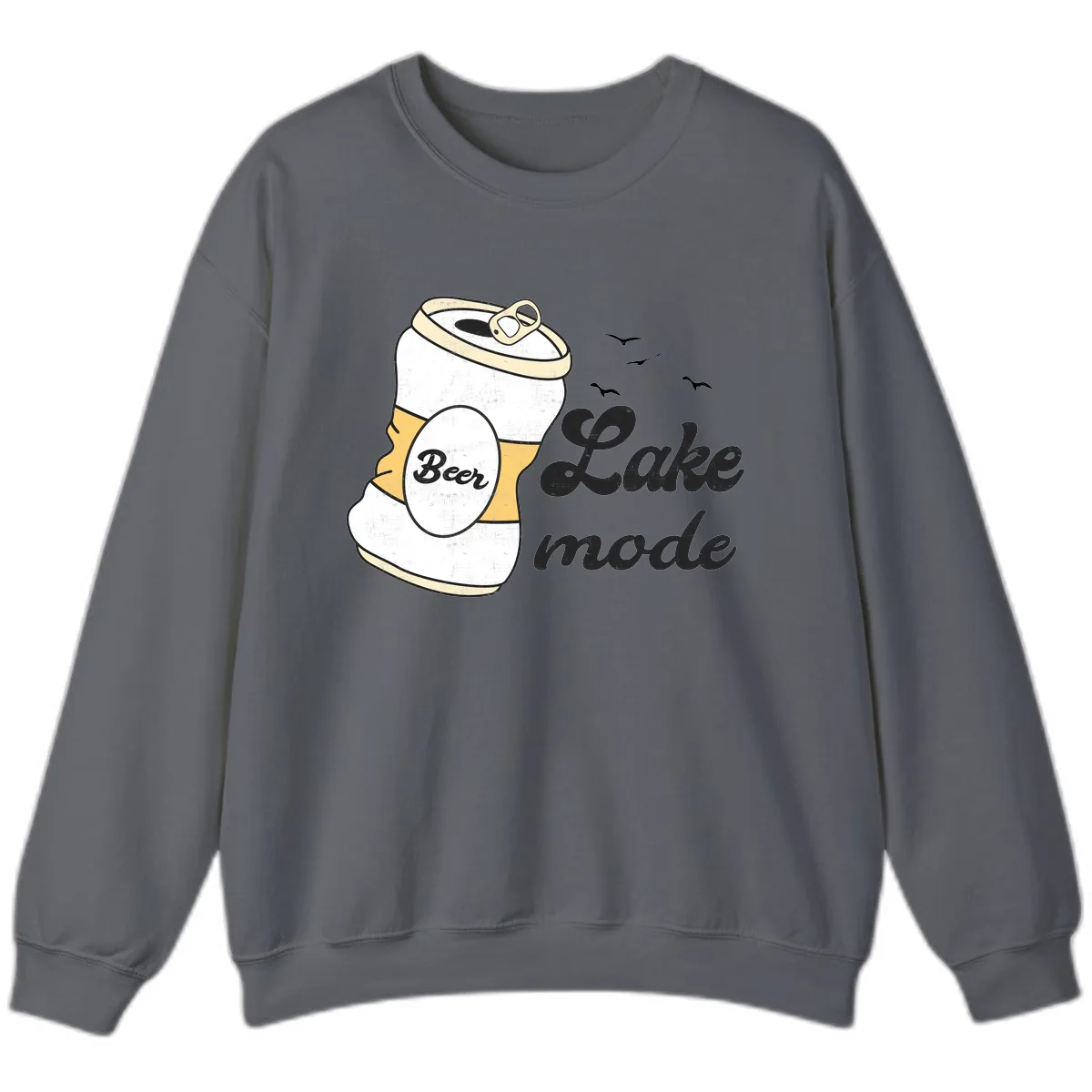Lake Mode Crushed Beer Can Sweatshirt in Charcoal