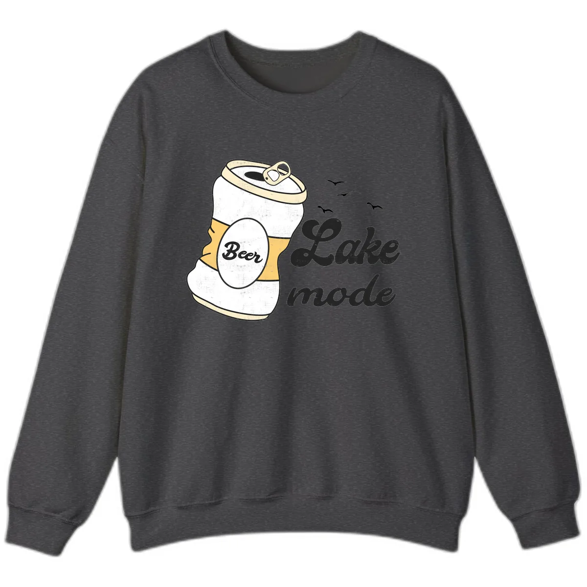 Lake Mode Crushed Beer Can Sweatshirt in Dark Heather
