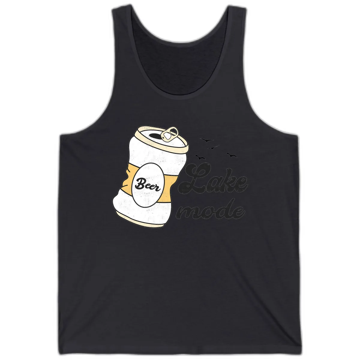 Lake Mode Crushed Beer Can Tank in Dark Grey