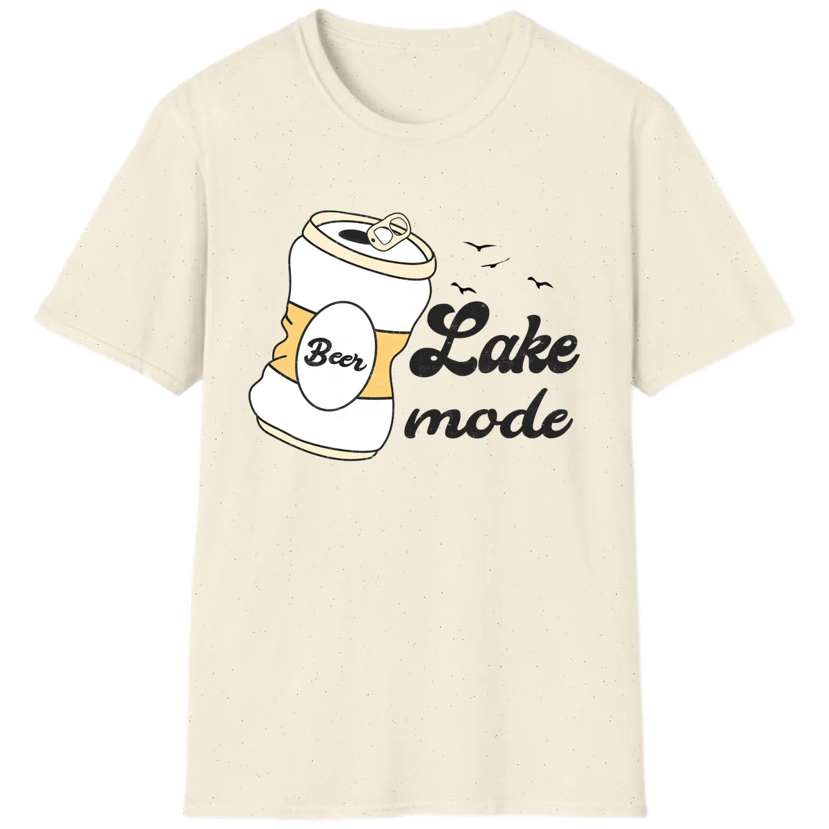Lake Mode Crushed Beer Can T-Shirt in Natural