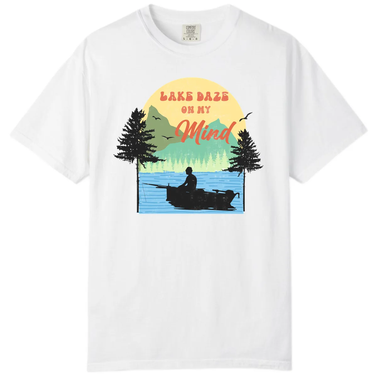 Lake Daze On My Mind Design Comfort Color in White