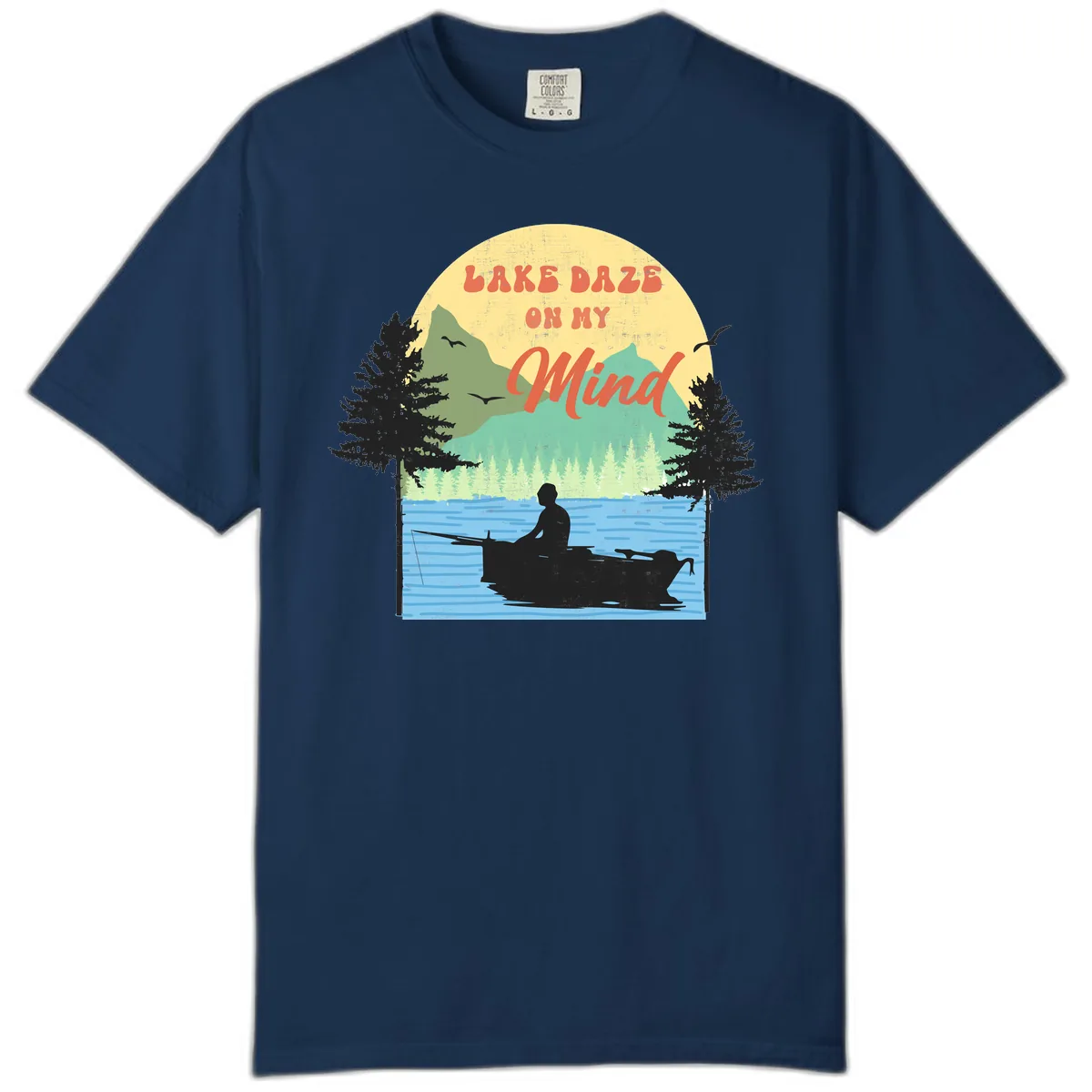 Lake Daze On My Mind Design Comfort Color in Navy