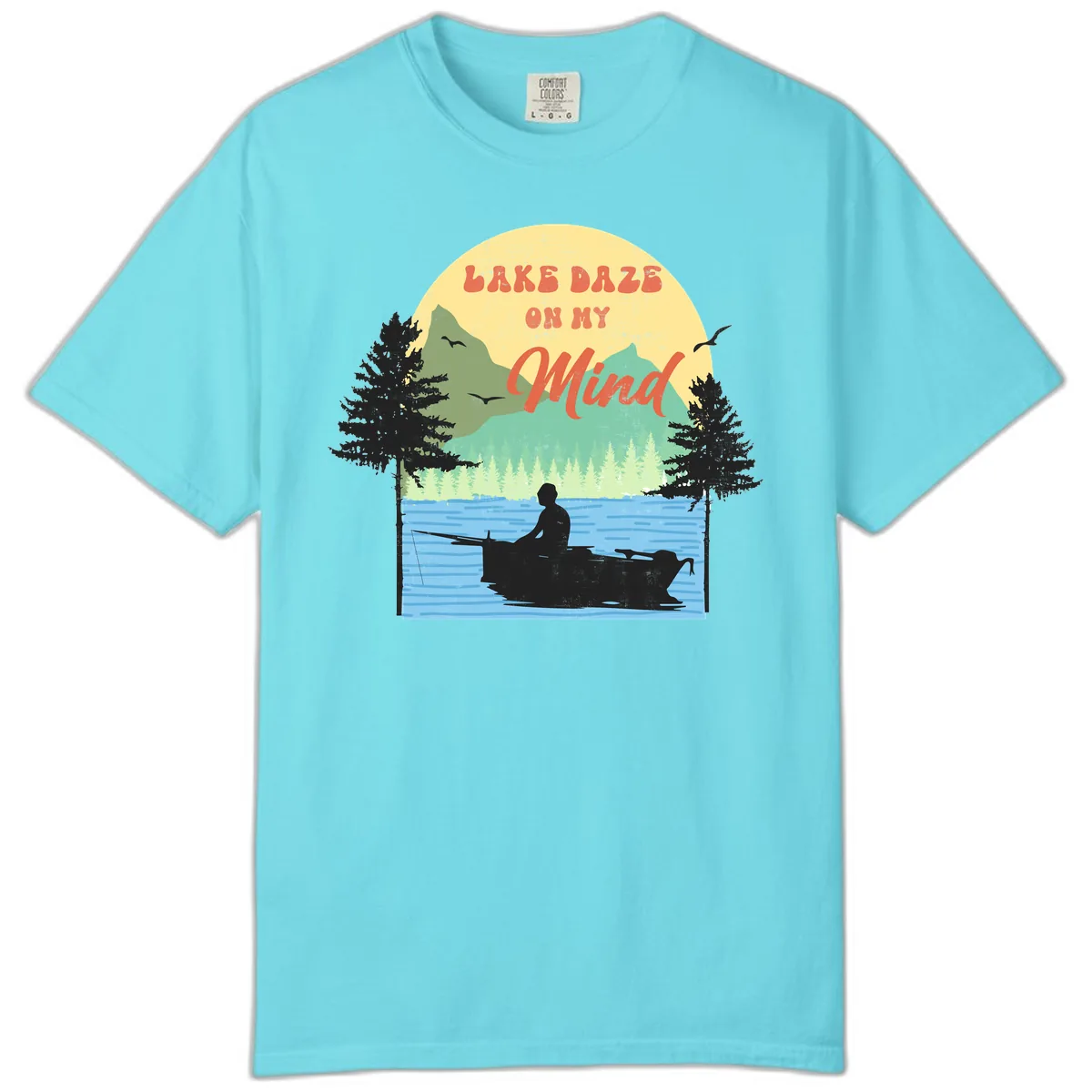 Lake Daze On My Mind Design Comfort Color in Lagoon Blue