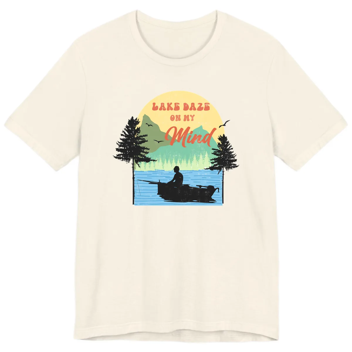 Lake Daze On My Mind Design Premium T-Shirt in Natural