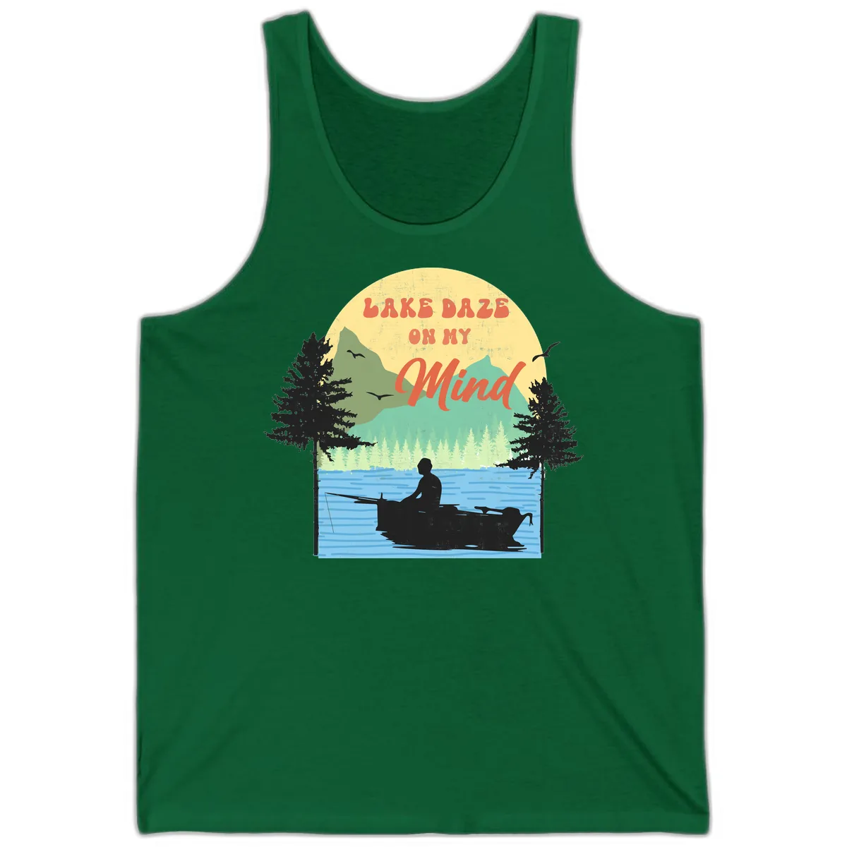 Lake Daze On My Mind Design Tank in Kelly
