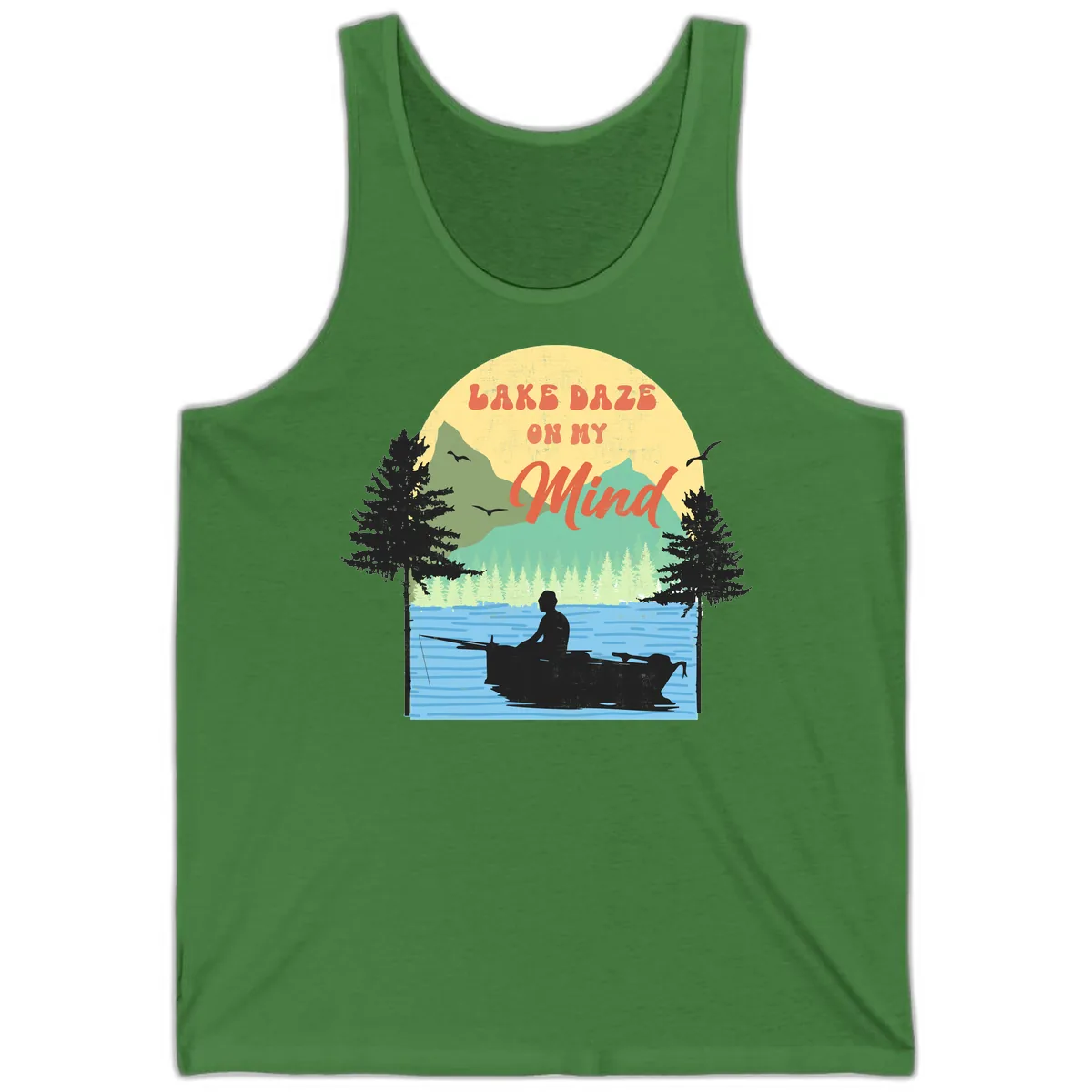 Lake Daze On My Mind Design Tank in Leaf
