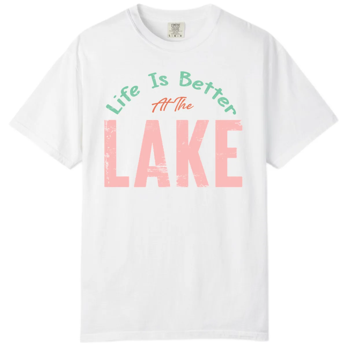 Life Is Better At The Lake Design Comfort Color in White