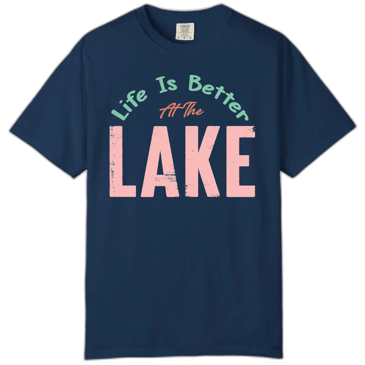Life Is Better At The Lake Design Comfort Color in Navy