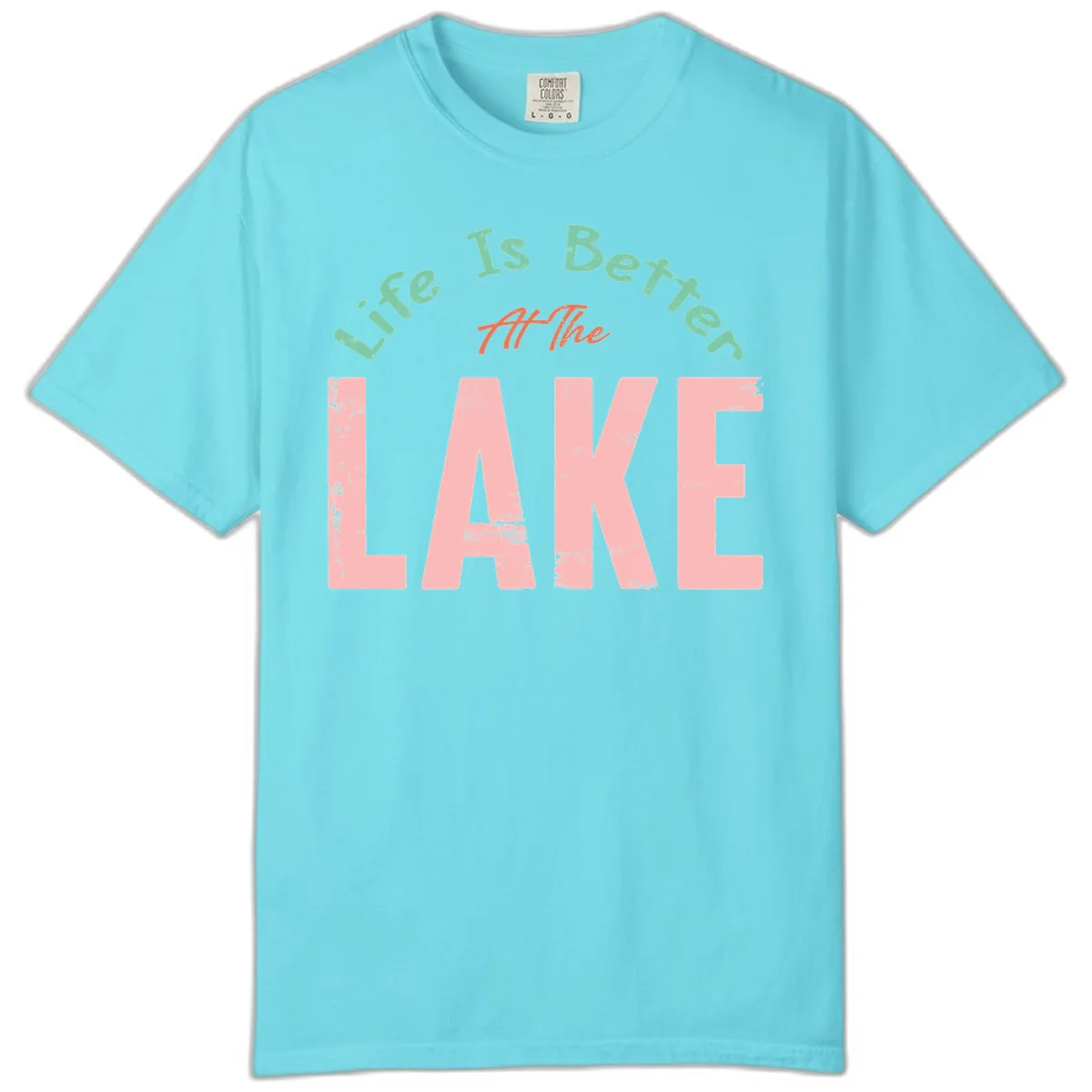 Life Is Better At The Lake Design Comfort Color in Lagoon Blue
