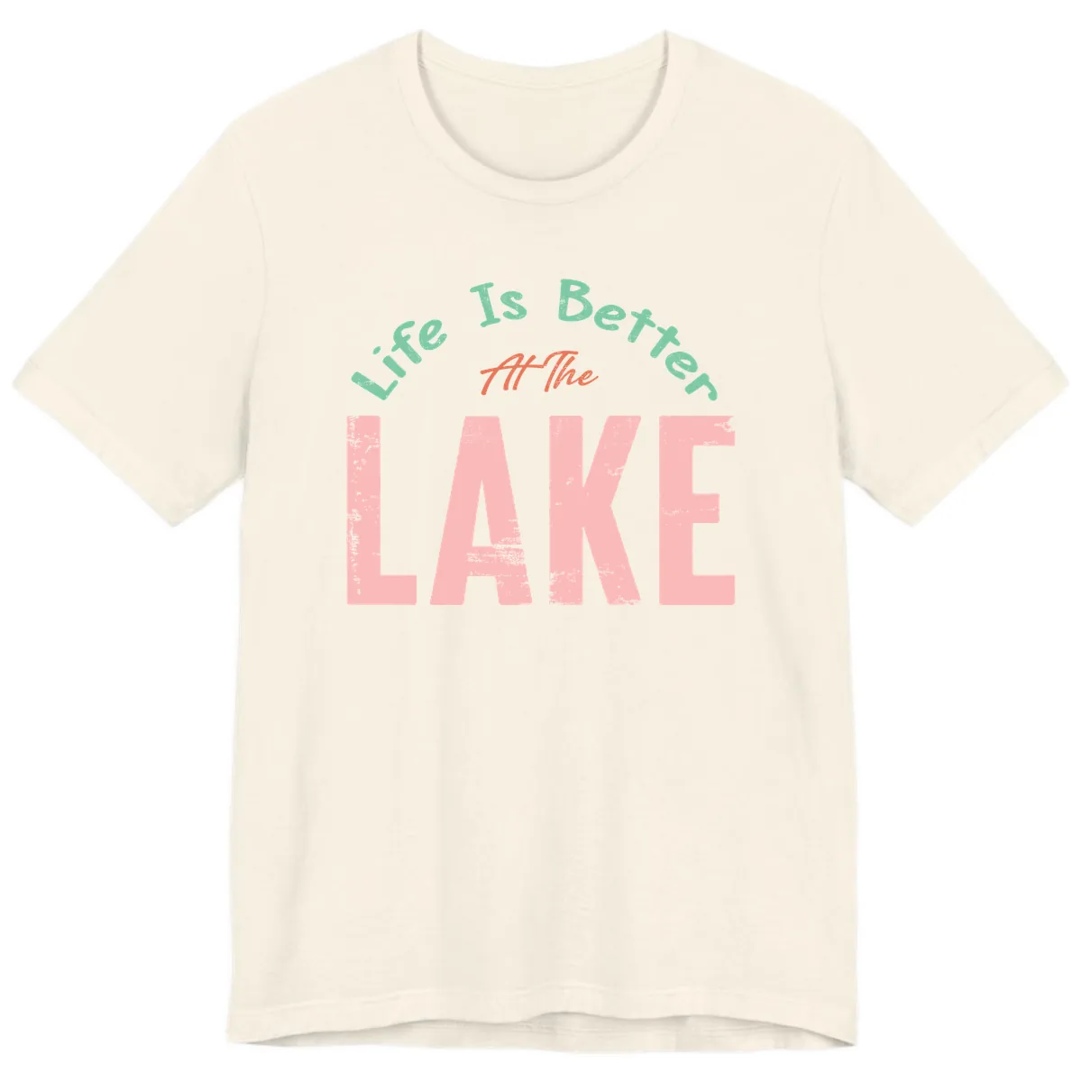 Life Is Better At The Lake Design Premium T-Shirt in Natural