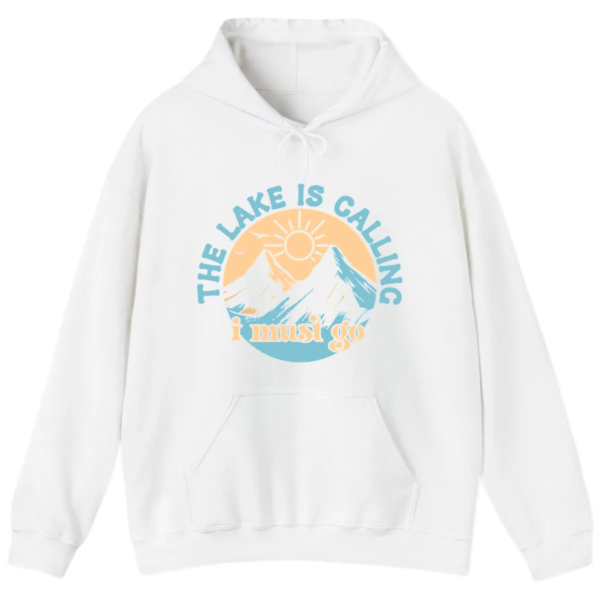 The Lake Is Calling I Must Go Hoodie in White
