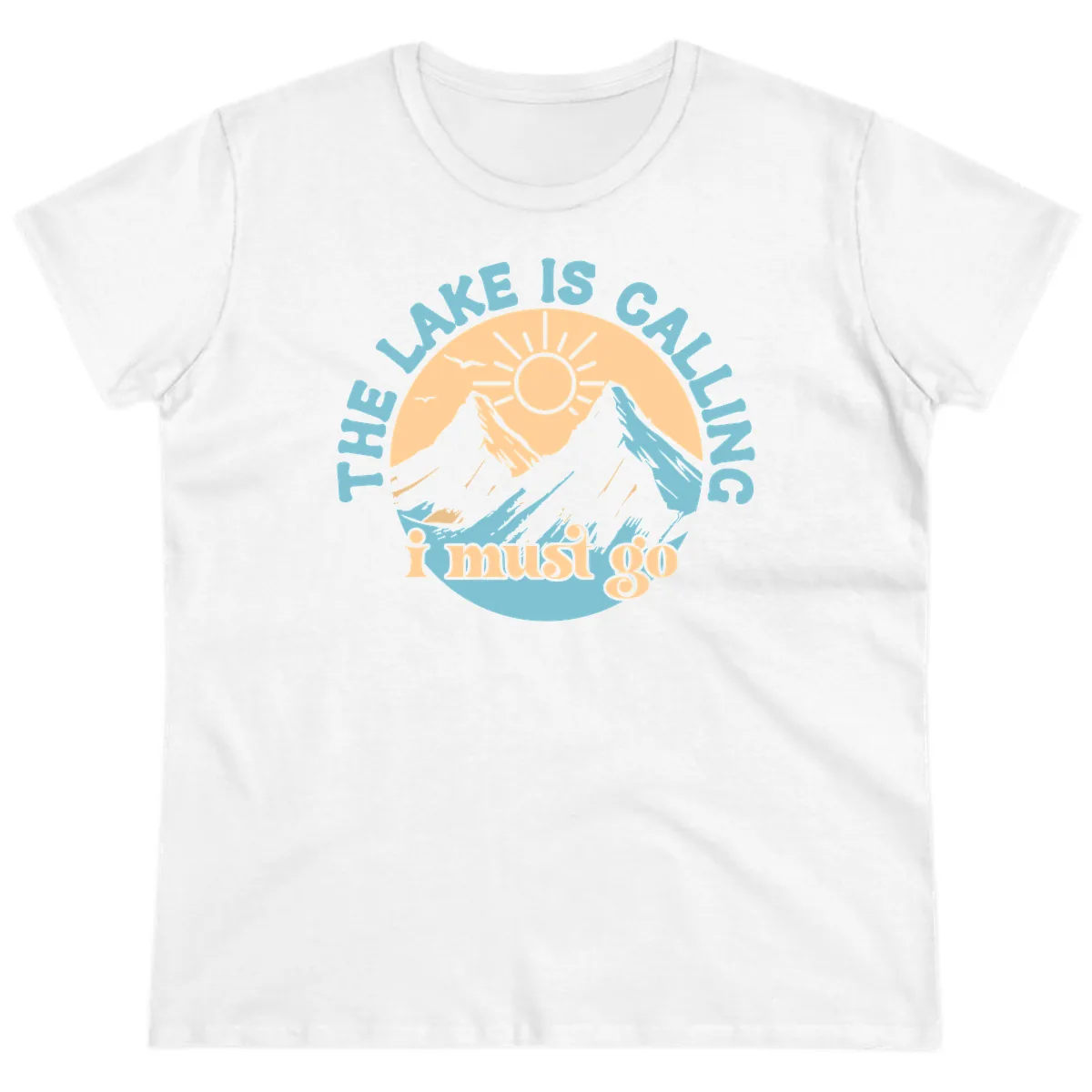 The Lake Is Calling I Must Go Ladies Tee in White