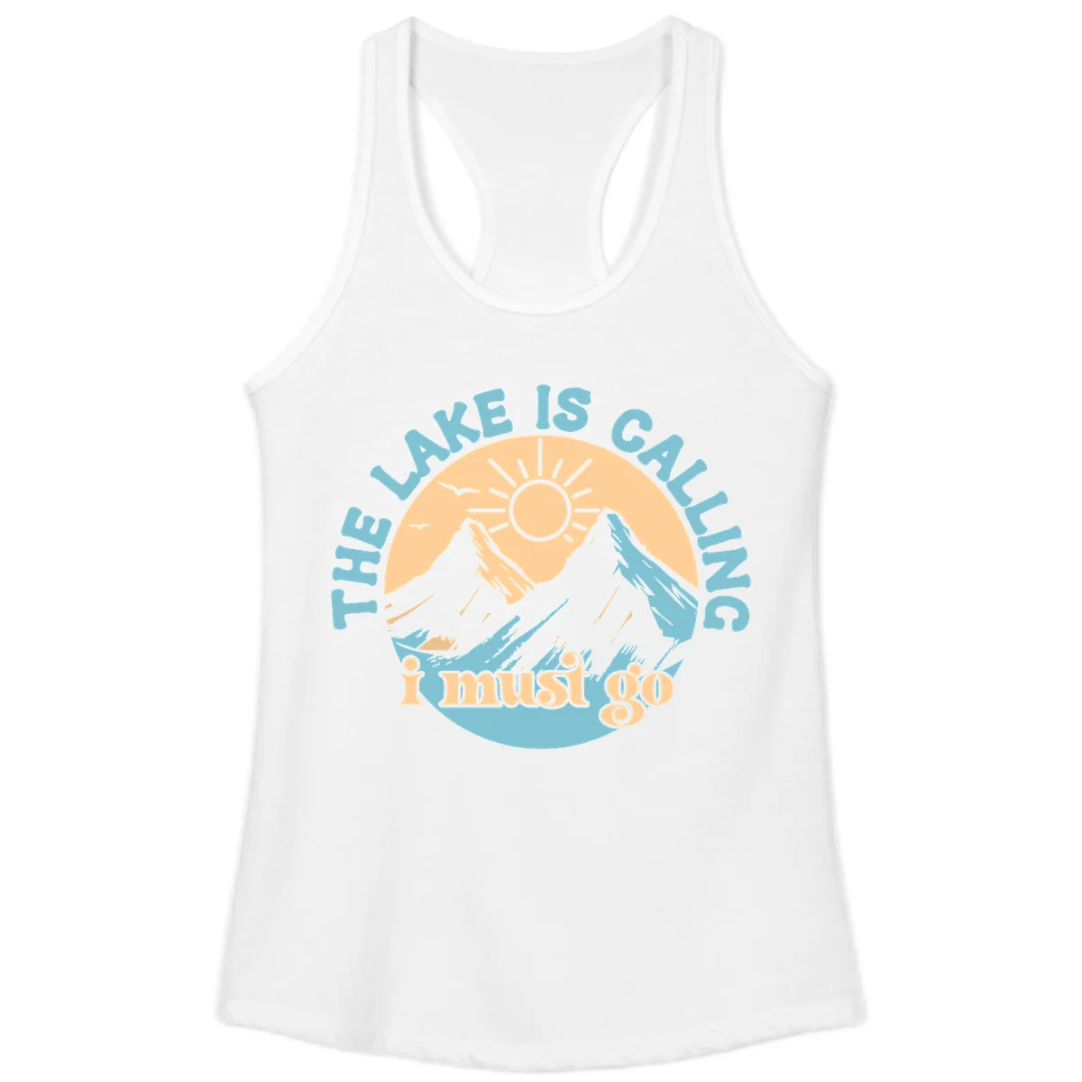 The Lake Is Calling I Must Go Ladies Tank in White